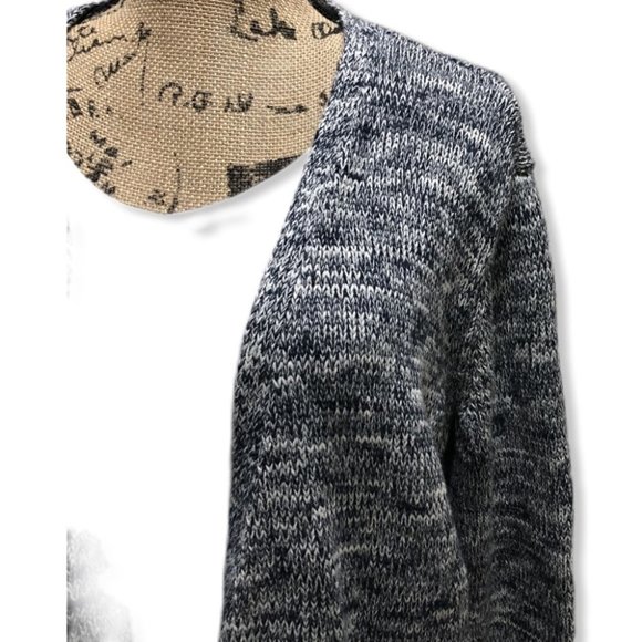 {GAP} Navy Marled Knit Sweater Cardigan - Picture 2 of 7